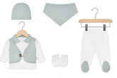 Pack naissance gilet unique baby boy velours 5 Mint
